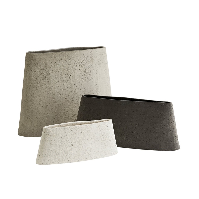 Arteriors 7896 Hasta Vases, Set of 3 Gray