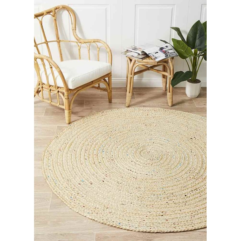 Atrium Shiva Bleached By Rug Culture – 120x120CM – ROUND