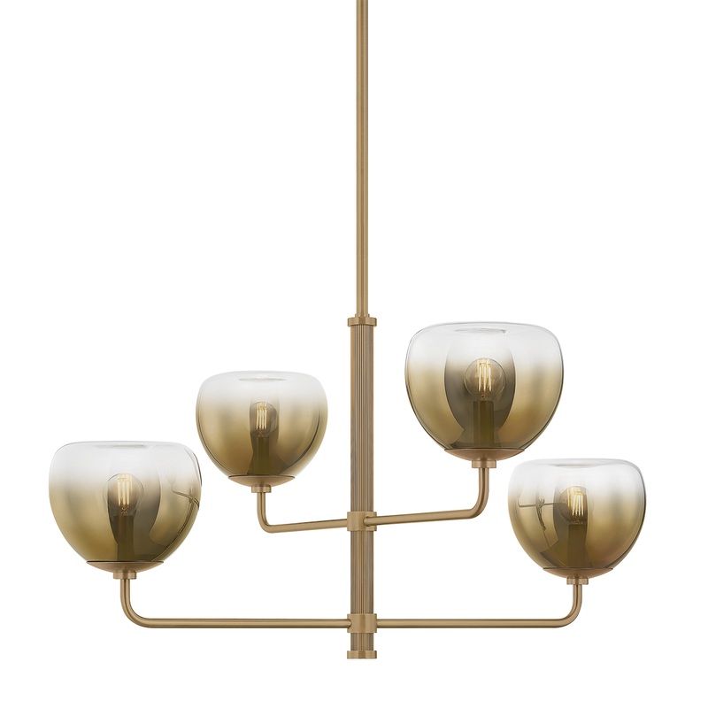 August Chandelier Patina Brass