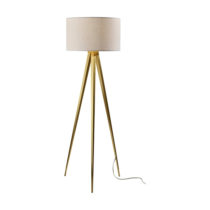 Director Floor Lamp Antique Brass