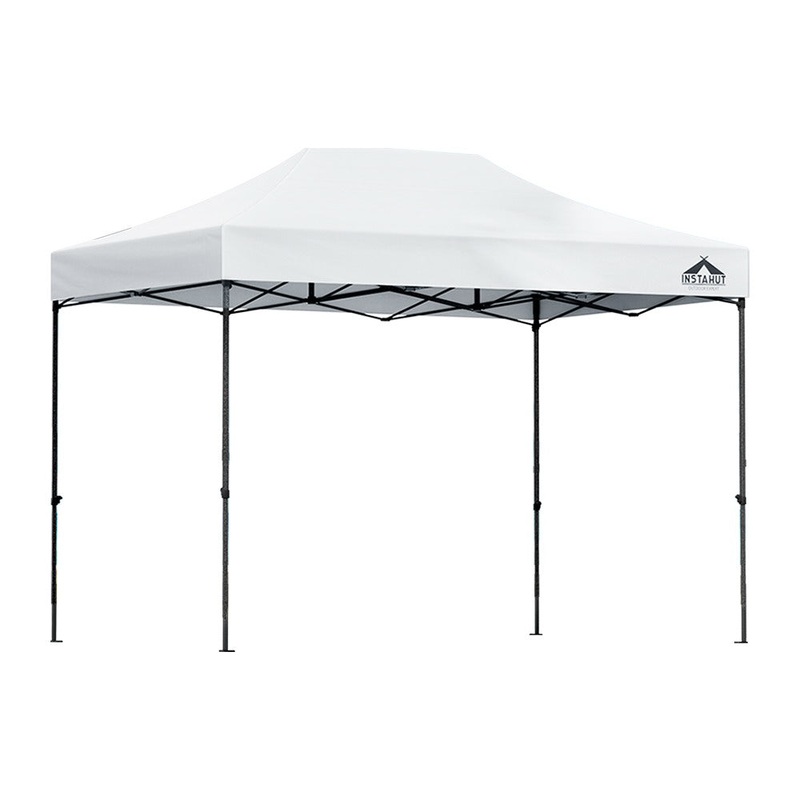 Instahut Gazebo Pop Up 3×4.5m w/Base Podx4 Marquee Folding Outdoor Wedding Camping Tent Shade Canopy White