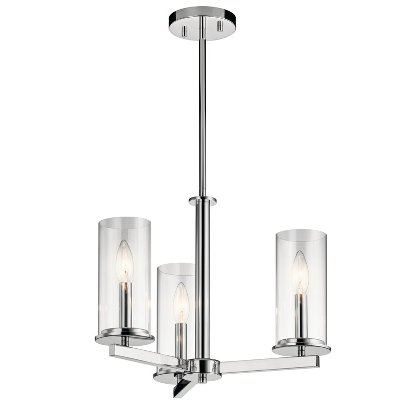 Kichler 43997CH Three Light Chandelier/Semi Flush, Chrome