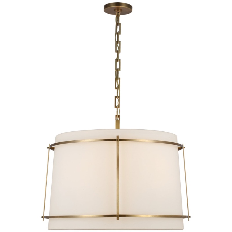 LED Pendant from the Callaway Collection in Hand-Rubbed Antique Brass Finish by Visual Comfort Signature