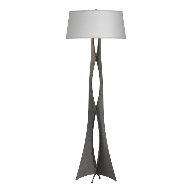 Moreau Floor Lamp Natural Iron Natural Anna Shade (SF)