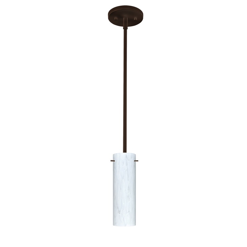 One Light Pendant from the Copa Collection in Bronze Finish by Besa