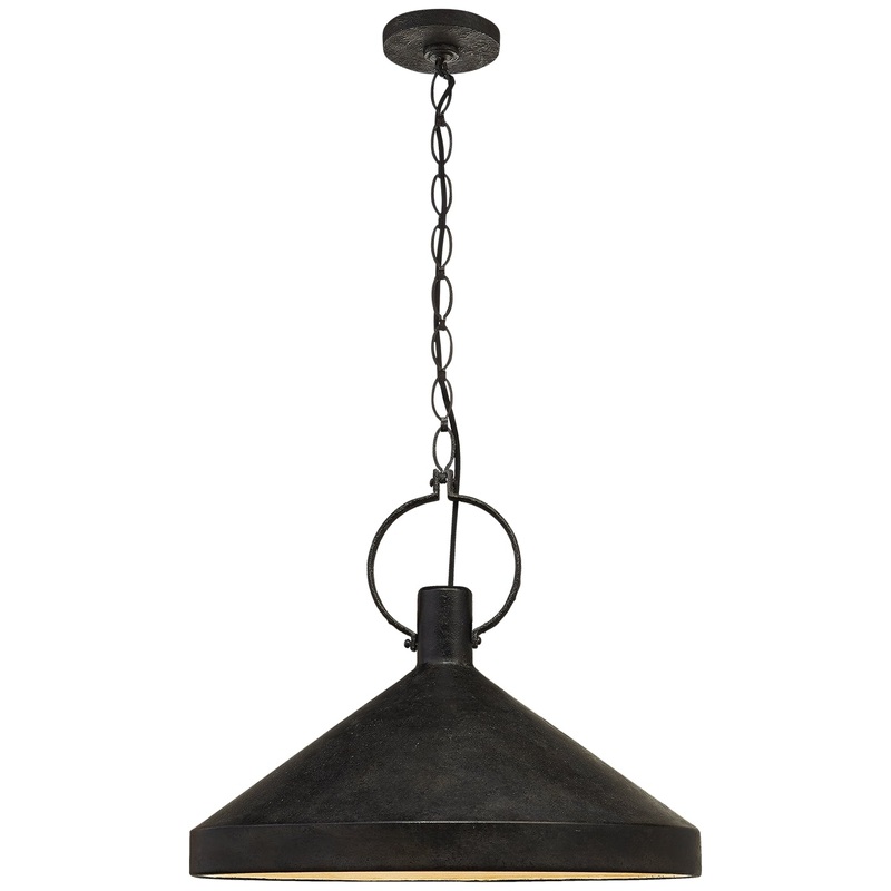 One Light Pendant from the Limoges Collection in Natural Rust Finish by Visual Comfort Signature