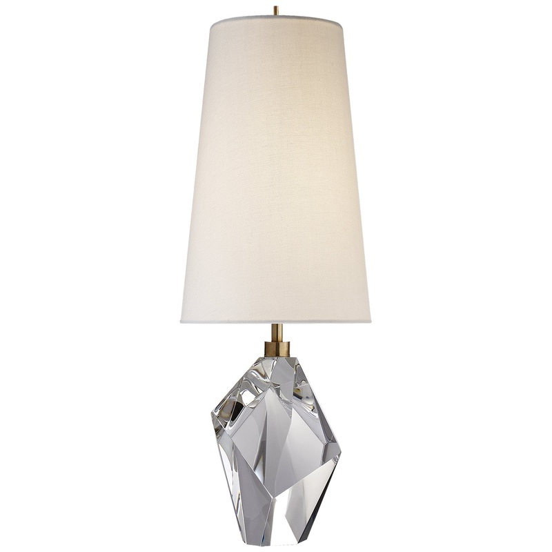 One Light Table Lamp from the Halcyon Collection in Crystal Finish by Visual Comfort Signature