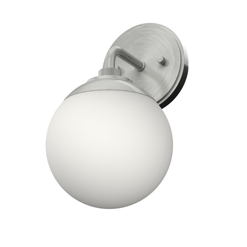 One Light Wall Sconce from the Hepburn Collection in Brushed Nickel Finish by Hunter