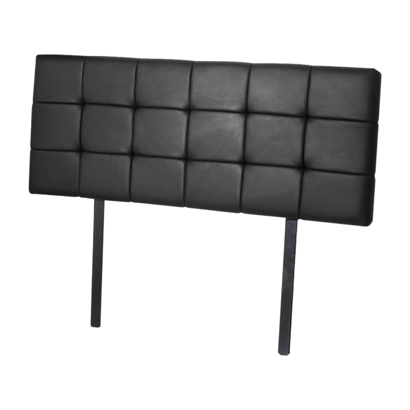 PU Leather Queen Bed Deluxe Headboard Bedhead – Black