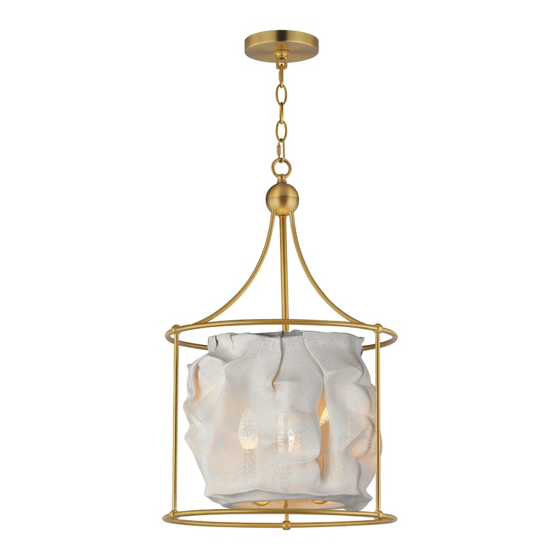 Shroud 3-Light Pendant Natural Aged Brass