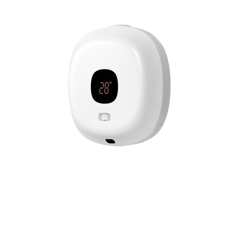 White Wall-Mounted No-Drill Automatic Foam Soap Dispenser – Infrared Sensor for Bathroom, 145x145x48mm