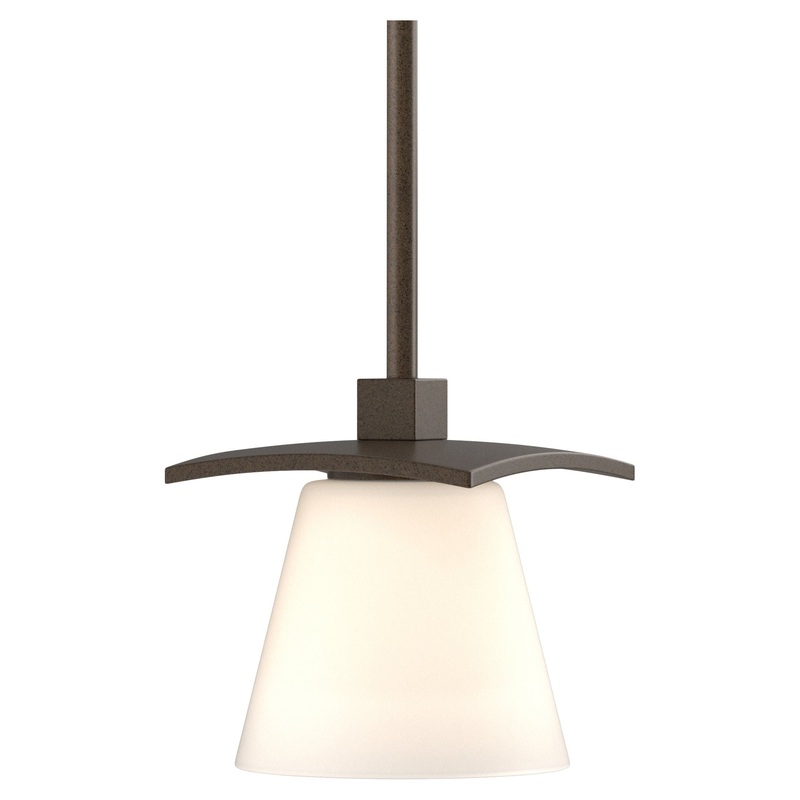 Wren Mini Pendant Bronze Opal Glass (GG)