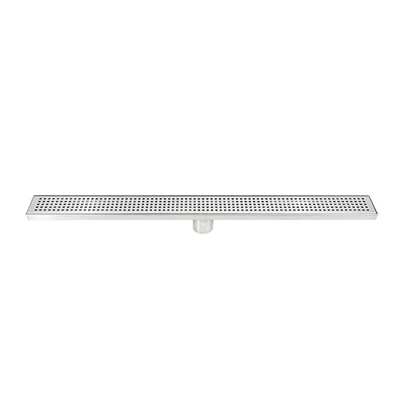 800mm Bathroom Shower Stainless Steel Grate Drain w/Centre outlet Floor Waste