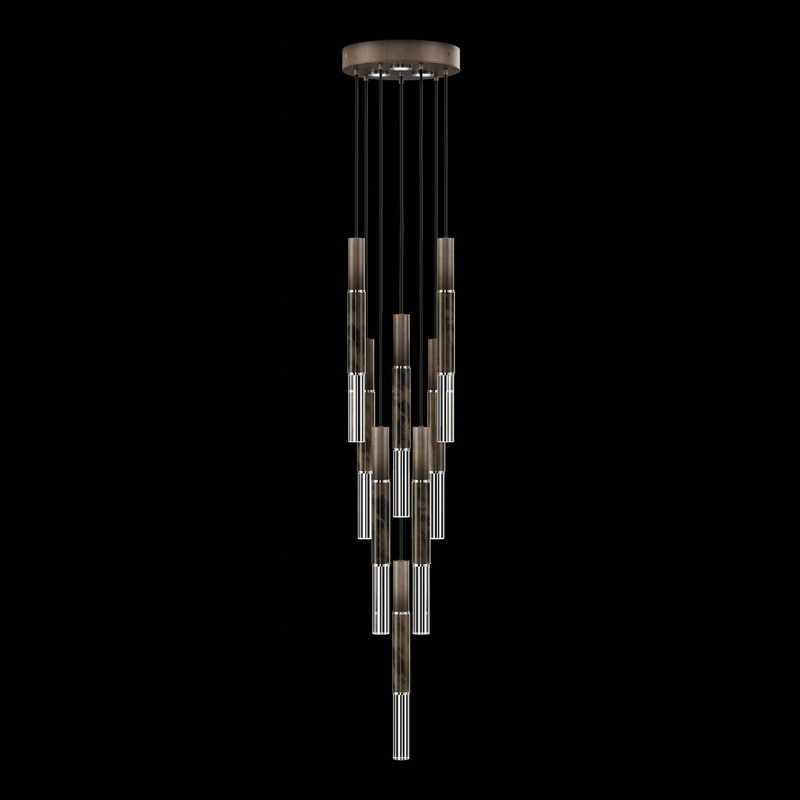 Antonia 16″W Round Pendant Bronze/Nickel/Charcoal