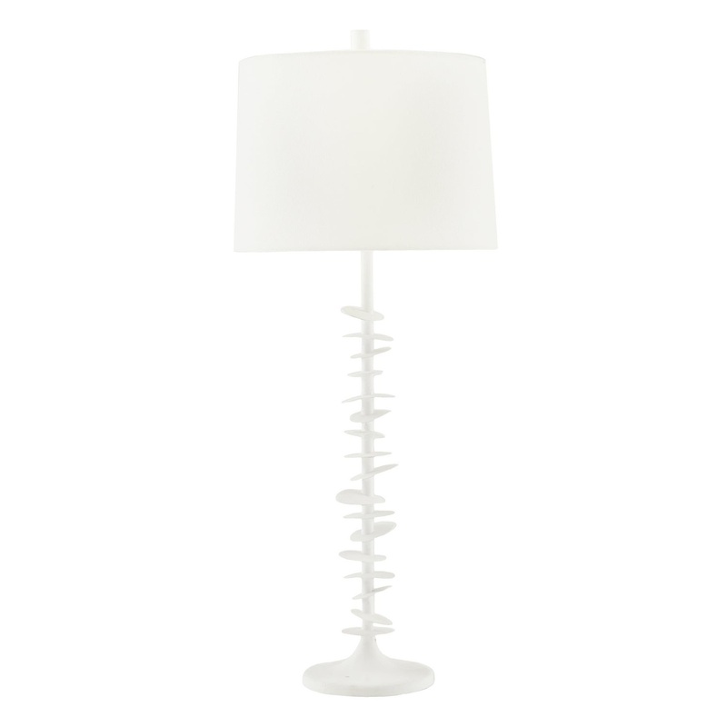 Arteriors 44798-246 Penny One Light Table Lamp White Gesso