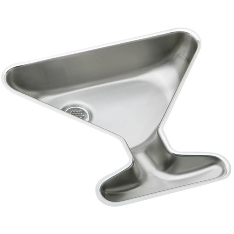 Elkay 22 Inch Undermount Single Bowl Stainless Steel Bar Sink 18-Gauge Slopes to 5.5″ Bowl Depth, 2 Inch Drain and “Martini” Shape MYSTIC2221