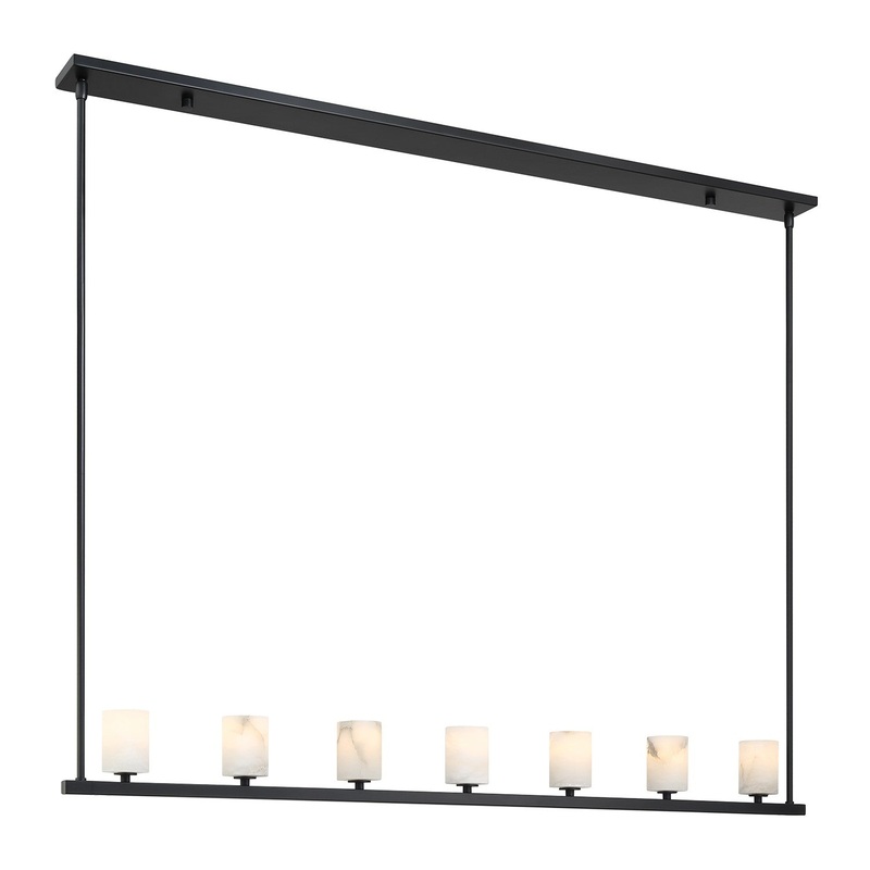 LED Chandelier from the Aragon Collection in Matte Black Finish by Crystorama