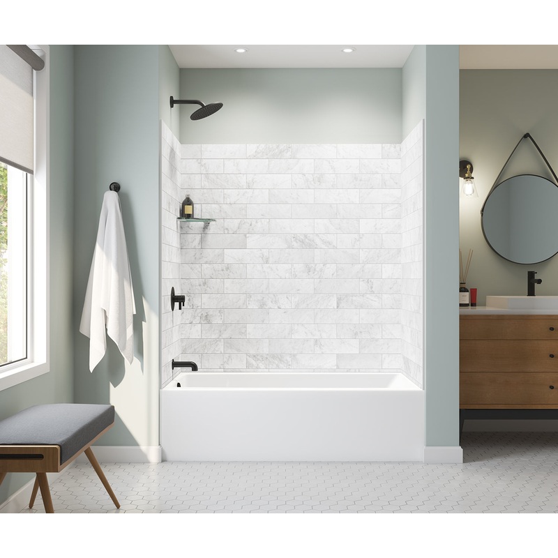 MAAX 106882-000-002-101 Jaxi 6030 AcrylX Alcove Right-Hand Drain Bathtub in White