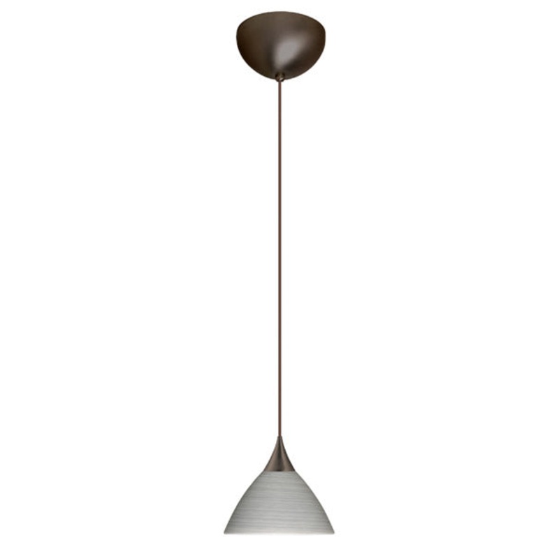 One Light Pendant from the Domi Collection in Bronze Finish by Besa
