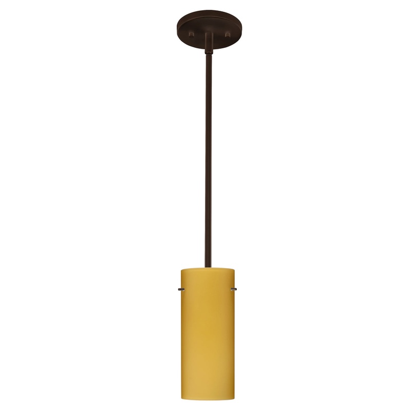 One Light Pendant from the Stilo Collection in Bronze Finish by Besa