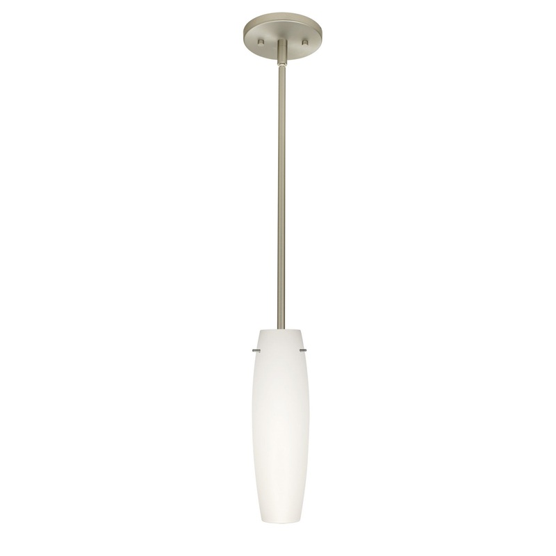 One Light Pendant from the Tu Tu Collection in Satin Nickel Finish by Besa