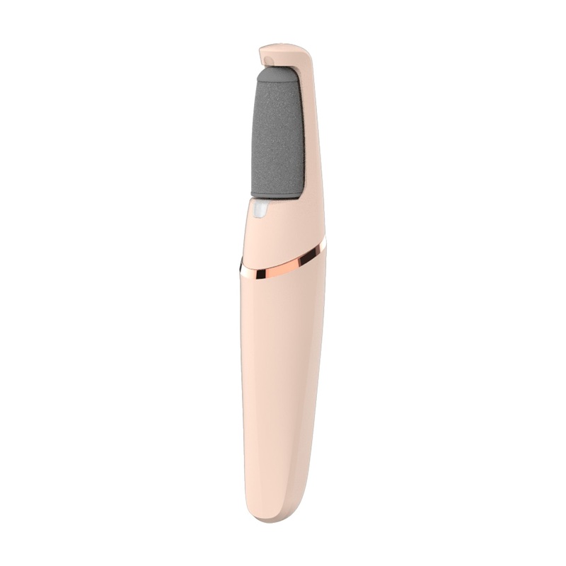 Rechargeable Electric Foot File – Waterproof Callus Remover with Interchangeable Heads(pink)