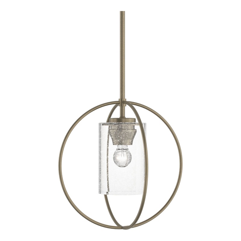 Rhythm Mini Pendant Soft Gold Seeded Clear Glass (II)