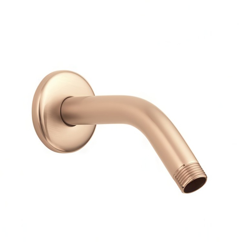 Shower Arm Standard Brushed Bronze 6 Inch 1/2 IN NPT Brass 45 Degree Wall Mount
