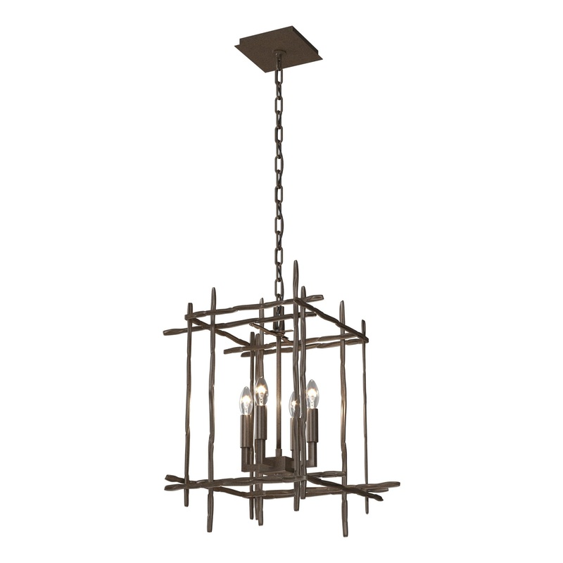 Tura 4-Light Small Chandelier Bronze