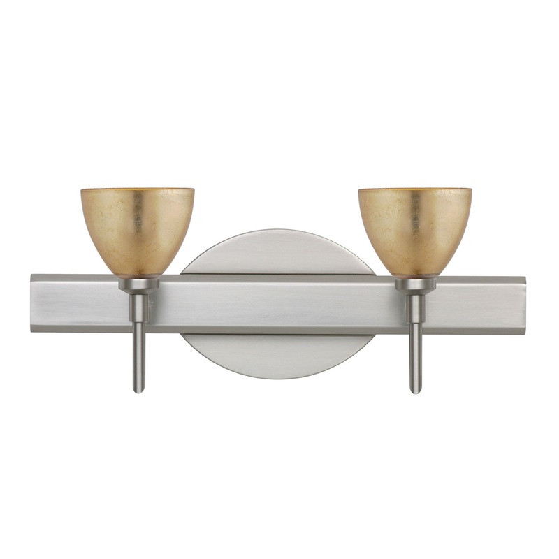 Two Light Wall Sconce from the Divi Collection in Satin Nickel Finish by Besa