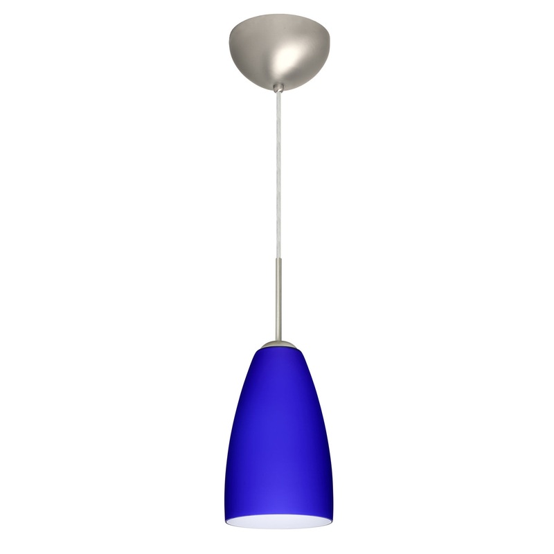 Besa 1JC-1511CM-LED-SN Riva One Light Pendant Satin Nickel