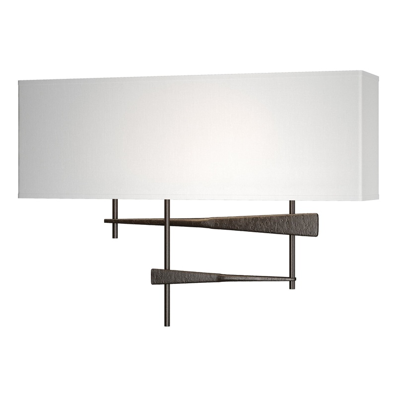 Cavaletti Sconce Oil Rubbed Bronze Natural Anna Shade (SF)