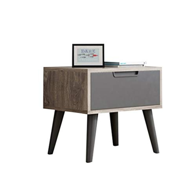 Comodino Camera da Letto Semplice Mini Cassetto Armadietto di stoccaggio Mobili Multi-Funzione Doppia Pompa Armadietto di personalit Armadietto Laterale Cuscinetto 300KG-38x50x48cm FANJIANI