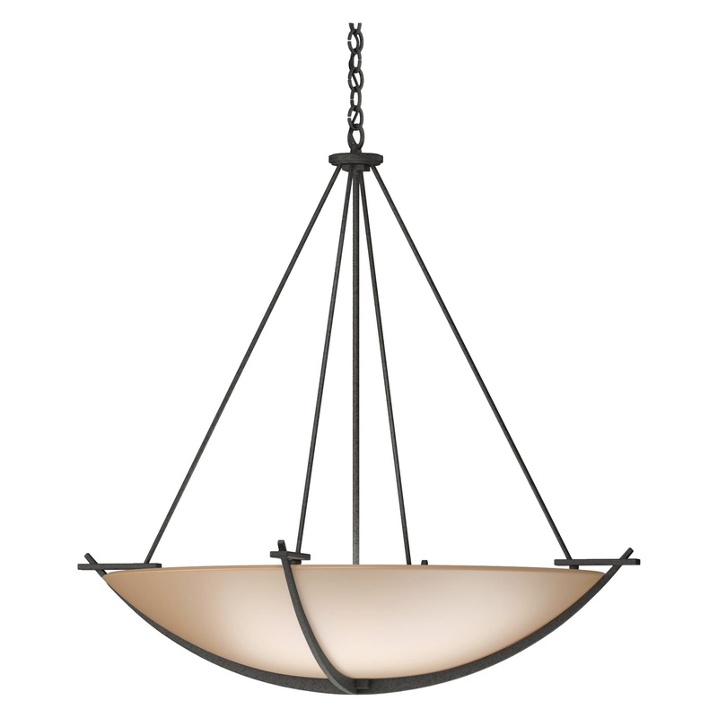 Compass Large Scale Pendant Natural Iron Sand Glass (SS)