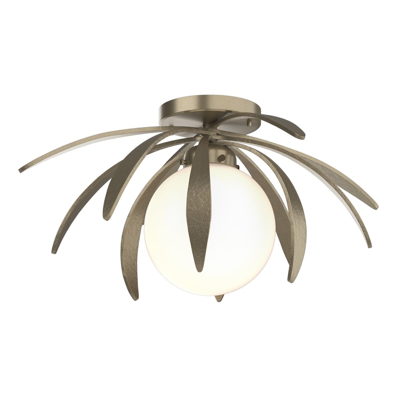 Dahlia Semi-Flush Soft Gold Opal Glass (GG)