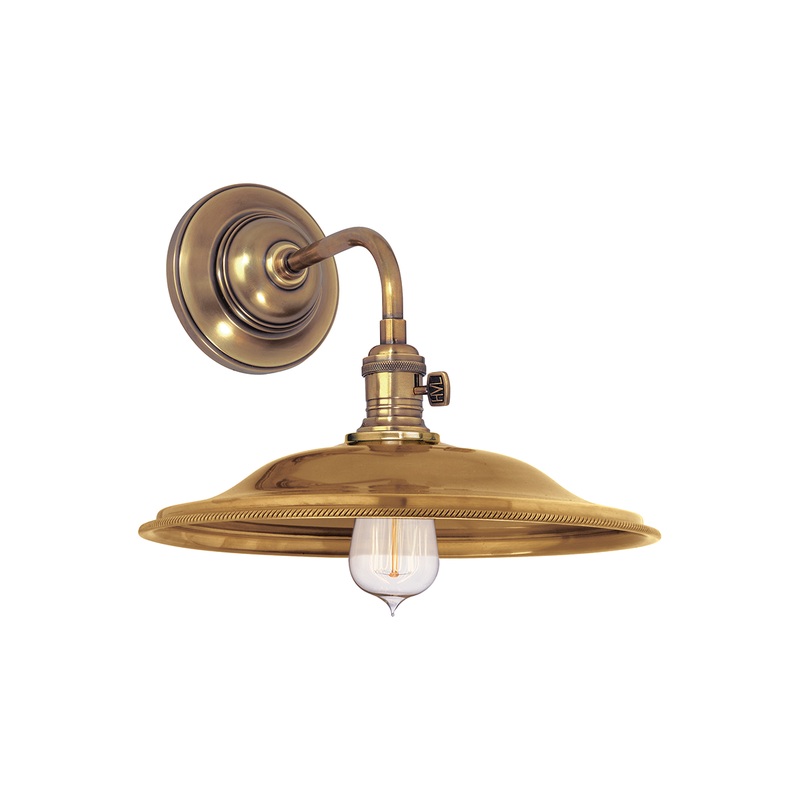 Heirloom 1-Light Wall Sconce Aged Brass II