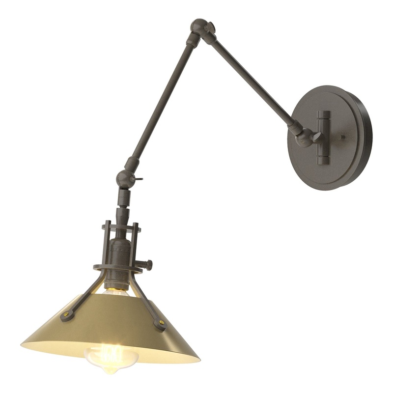 Henry Sconce Dark Smoke Modern Brass