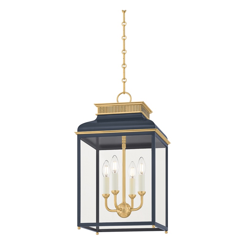 Houghton 4-Light Lantern Aged Brass/Distressed Bronze