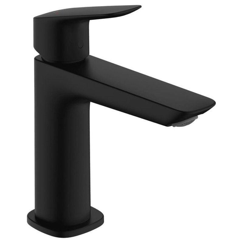 Lavatory Faucet Logis Fine 1 Lever ADA WaterSense Matte Black 1.2 Gallons per Minute Less Drain 1 Hole AirPower EcoRight ComfortZone