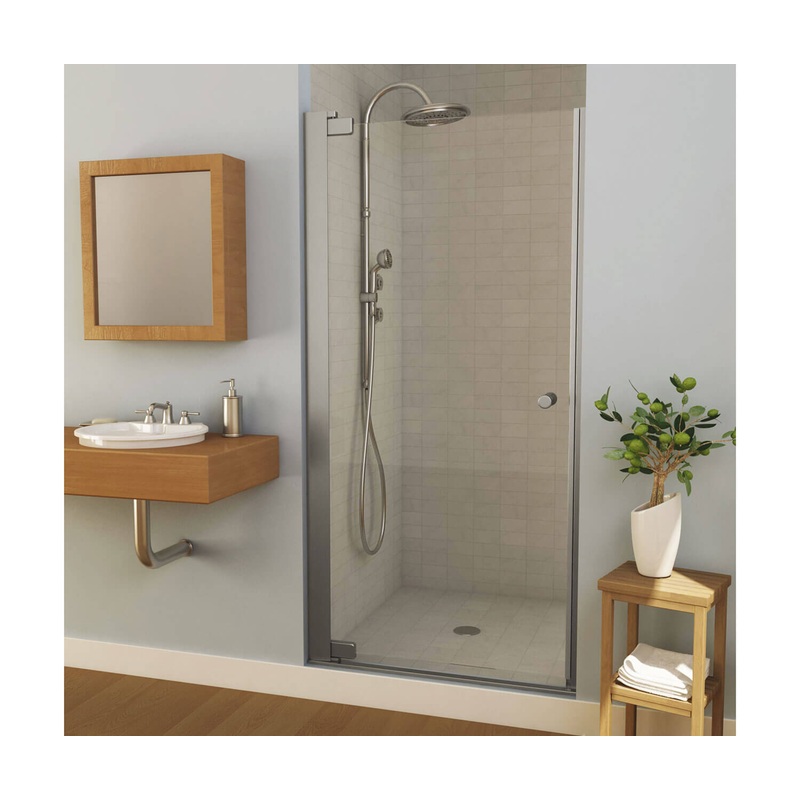 MAAX 105417-900-084-000 Madono 31 -33  x 67 in. 6 mm Pivot Shower Door for Alcove Installation with Clear glass in Chrome