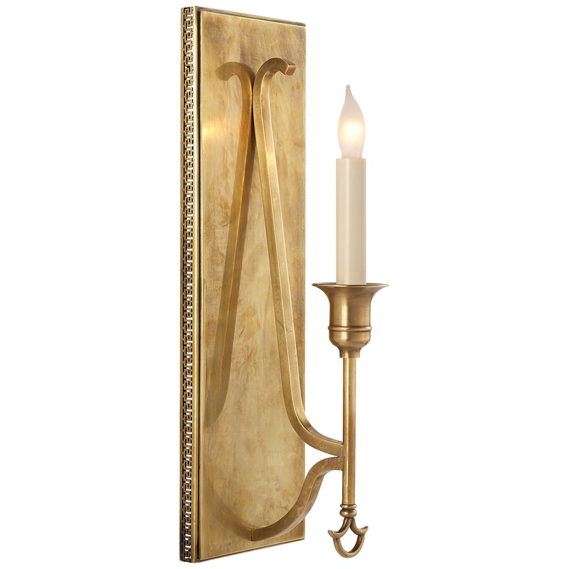 One Light Wall Sconce from the Savannah Collection in Hand-Rubbed Antique Brass Finish by Visual Comfort Signature