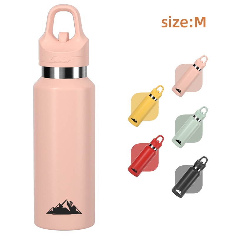Pink 480ml Insulated Stainless Steel Water Bottle – Leakproof One-Click Lid Thermal Flask for Hot & Cold Drinks