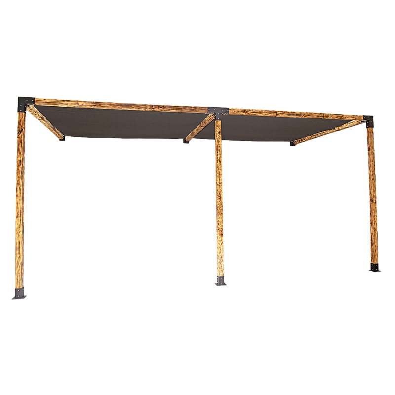 Roof Pergola Gazebo Shed Matte Black Steel Brackets and Black Screens DIY Kits