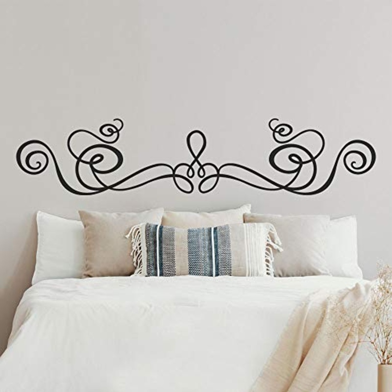 T-MK331 – Adesivi per testiera del letto, 30 x 140 cm, colore: Nero