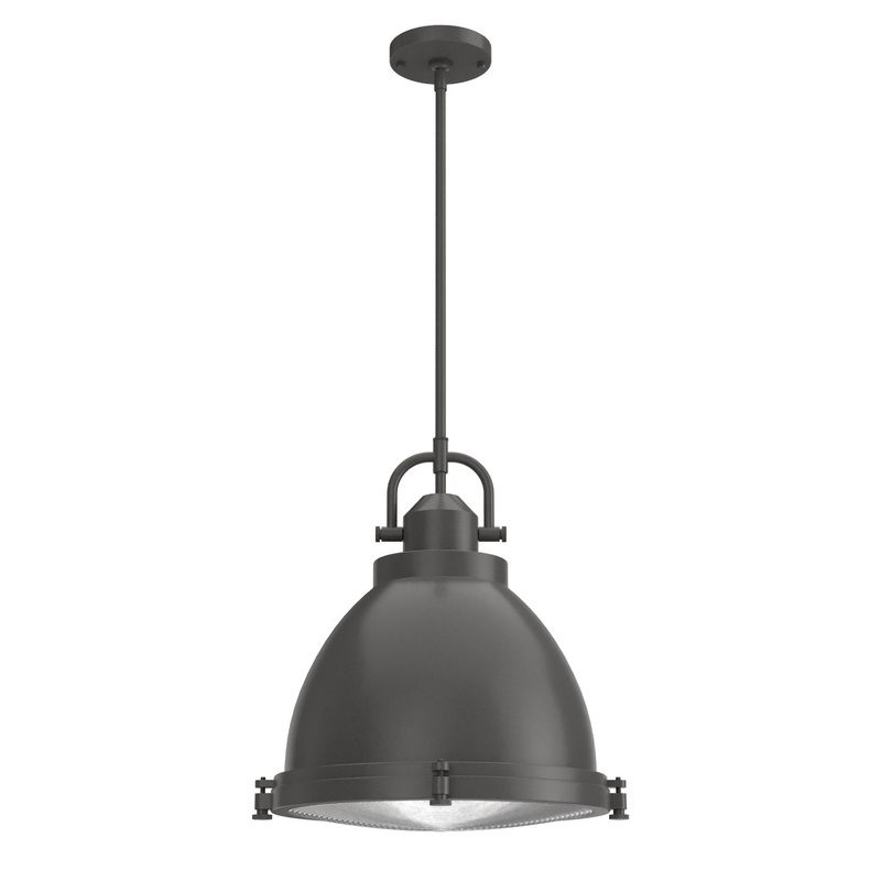 Three Light Pendant from the Bridgemoor Collection in Noble Bronze Finish by Hunter