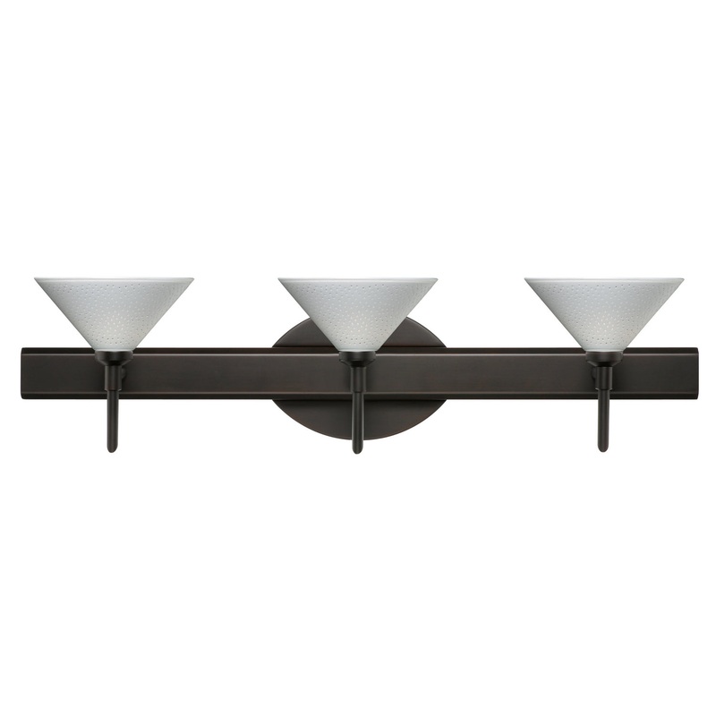 Three Light Wall Sconce from the Kona Collection in Bronze Finish by Besa