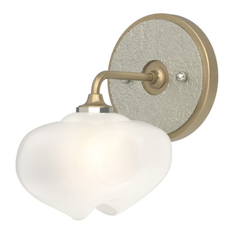 Ume 1-Light Curved Arm Bath Sconce Soft Gold Sterling