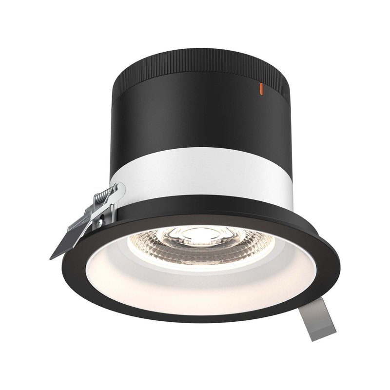 6″ Modular Downlight White with Black Trim 60 Degrees Regressed