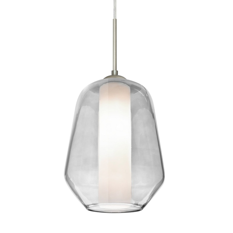 Besa 1JC-LINKCL-SN Link One Light Pendant Satin Nickel