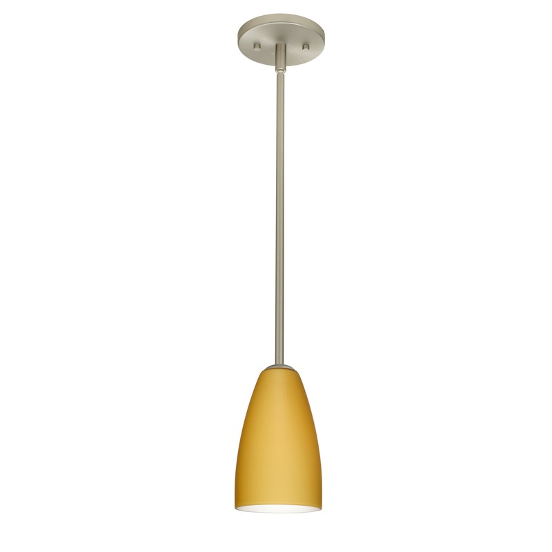 Besa 1TT-1511VM-LED-SN Riva One Light Pendant Satin Nickel